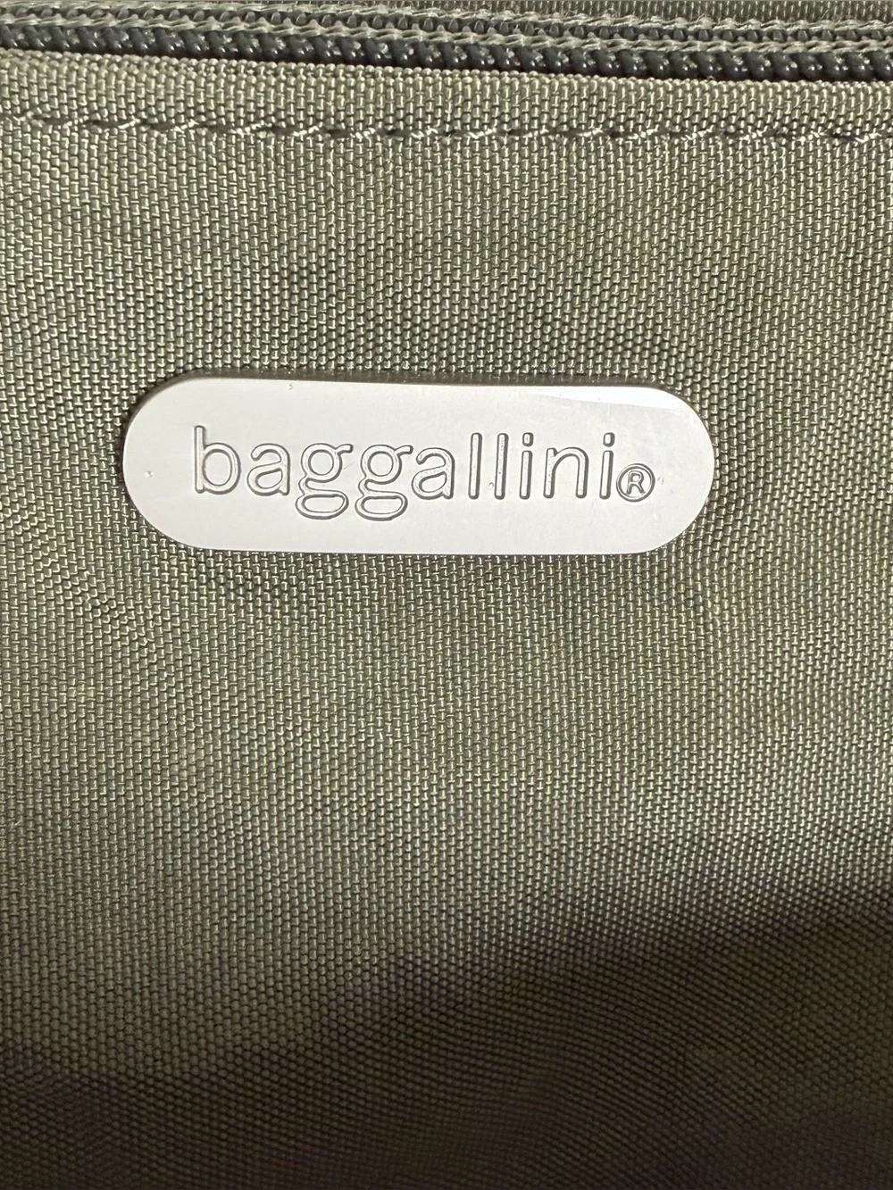 Baggallini Olive Green Large Tote Bag Nylon Multi Pocket Organizer Carryall